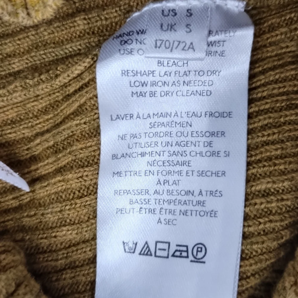 Free People Golden Hour Mustard Yellow Sweater Knit Flare Leg Pants - Picture 4 of 6